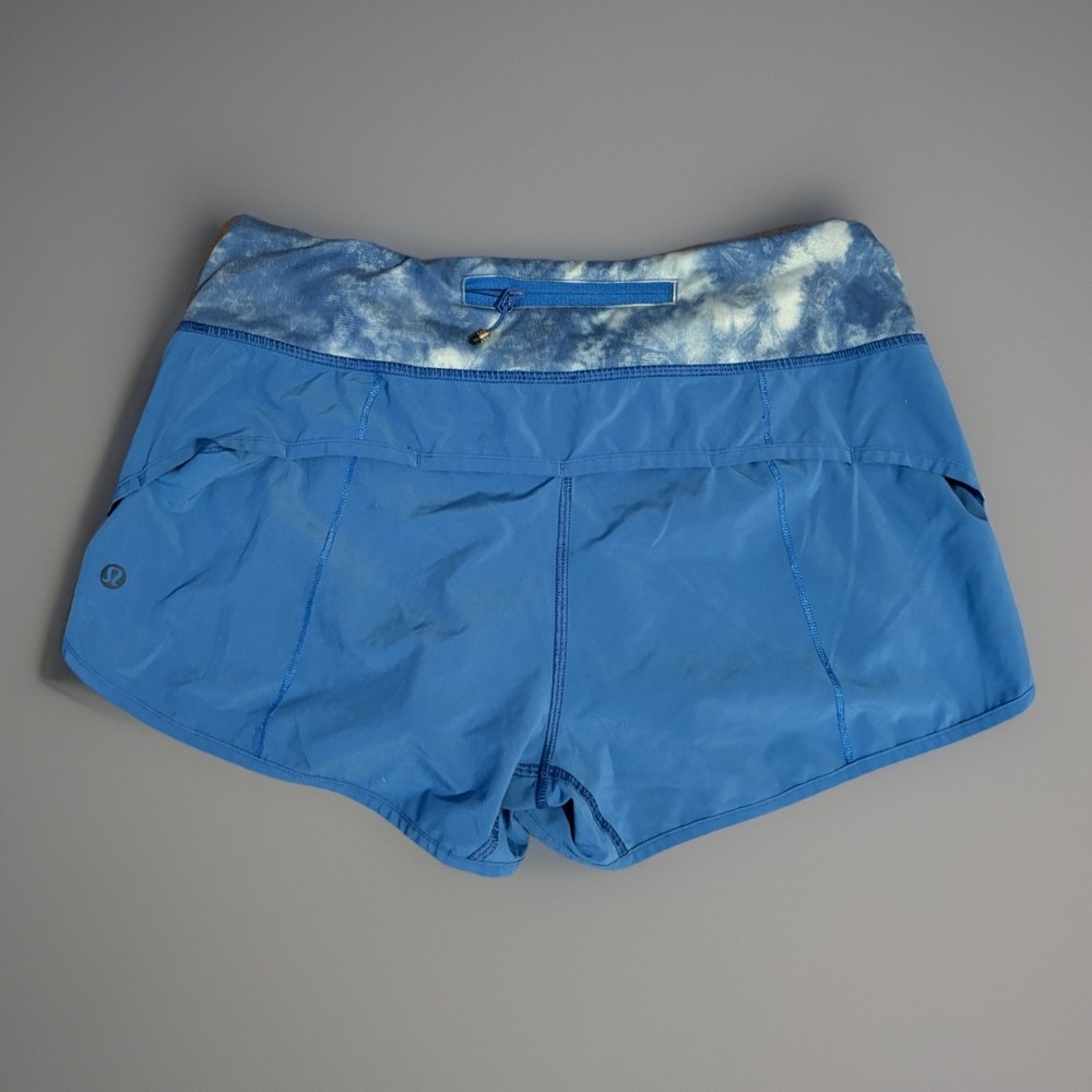 VTG Lululemon Woman's Blue Tie-Dye Speed Up Athletic Shorts -6
